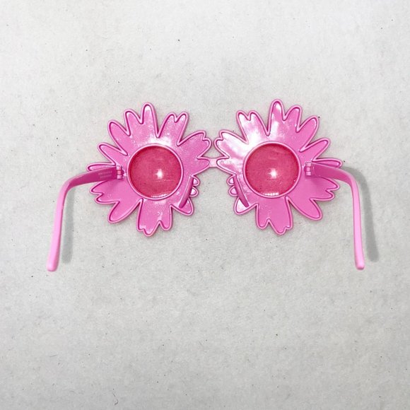 Pink Flower Power Selfie Festival Glasses - Picture 9 of 10